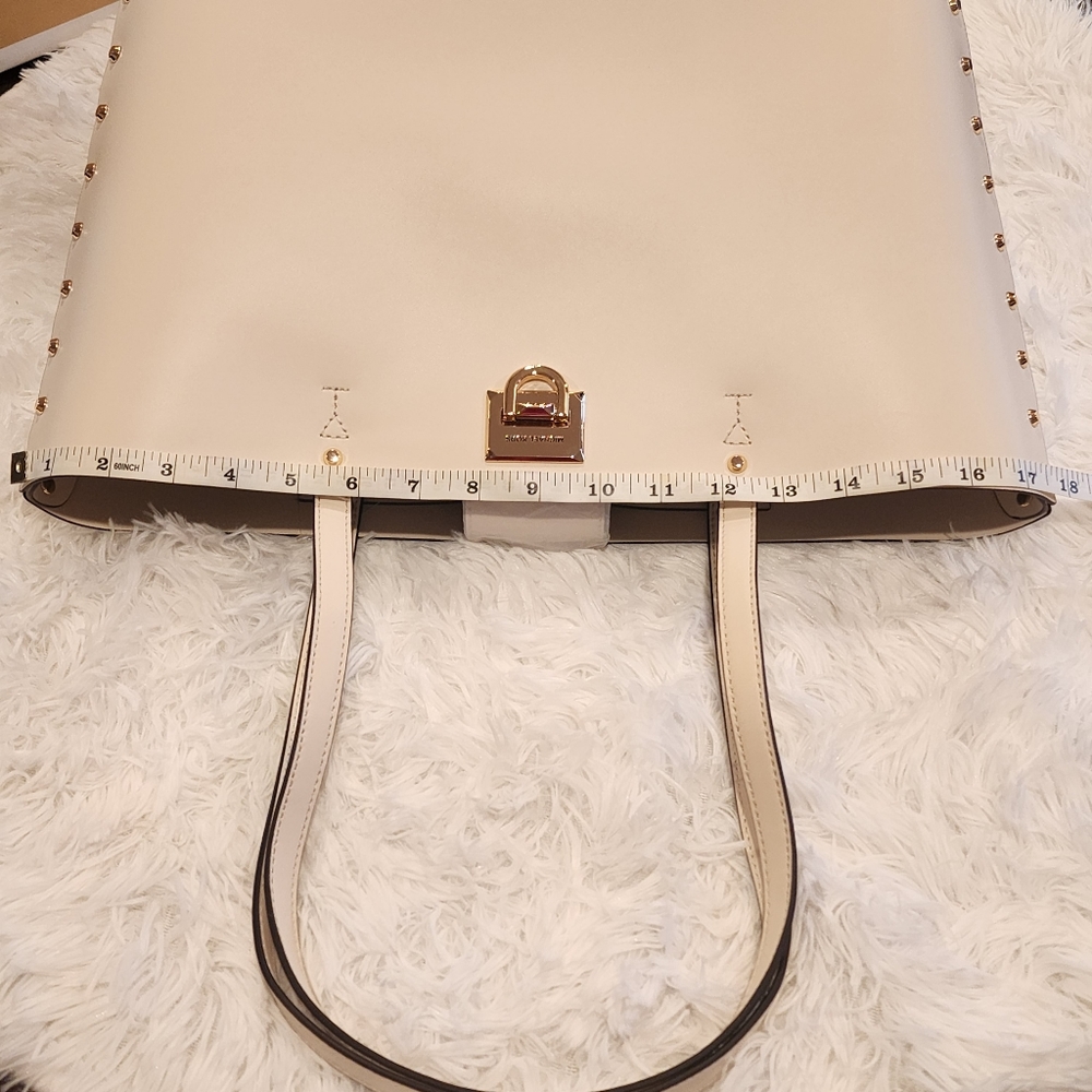 Michael Kors Women's Manhattan Smooth Leather Shoulder Tote Bag/Lt Cream/NWT/ - Picture 14 of 17